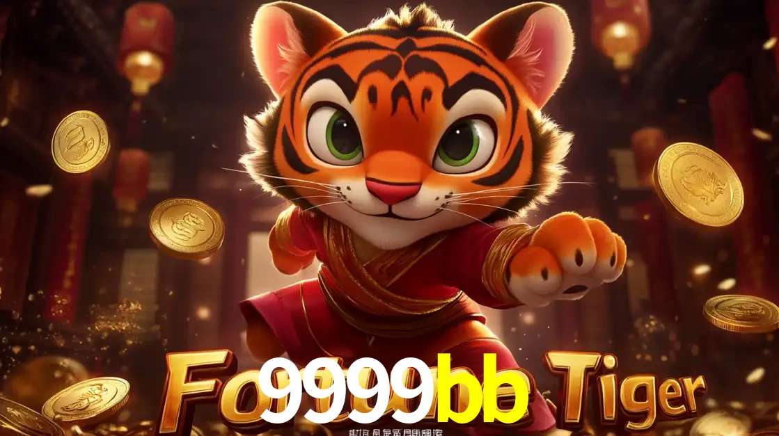 O carismático mascote do jogo de slot Fortune Tiger, um tigre fofo em pose de artes marciais, pronto para trazer sorte e multiplicadores de ganhos no cassino online 9999bb.